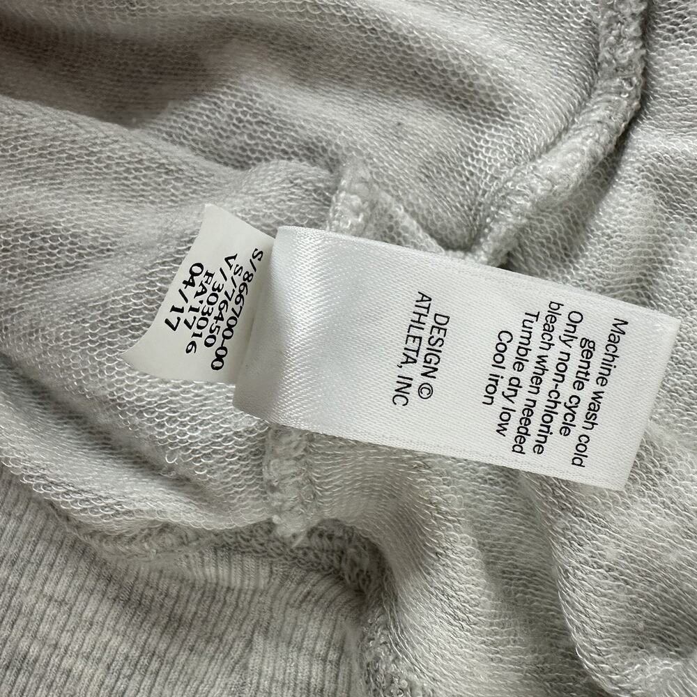 Athleta Dress Womens Large Gray Striped Criss Cross Sweatshirt Lagenlook Casual - Picture 11 of 15